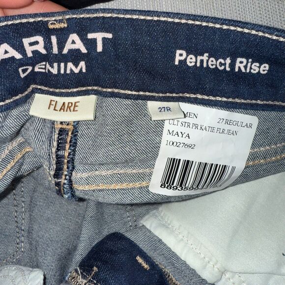 Ariat Katie Ultra Stretch Perfect Rise Flare Jean - Blue 27R - Picture 8 of 10
